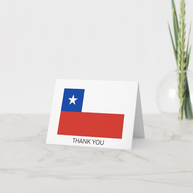 Tarjeta De Agradecimiento Bandera de Chile (Anverso)
