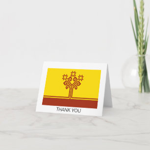 Tarjeta De Agradecimiento Bandera de Chuvasia