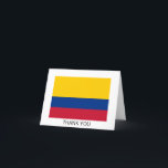 Tarjeta De Agradecimiento Bandera de Colombia<br><div class="desc">Bandera patriótica de Colombia.</div>