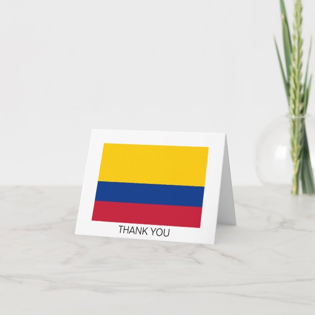 Tarjeta De Agradecimiento Bandera de Colombia (Anverso)