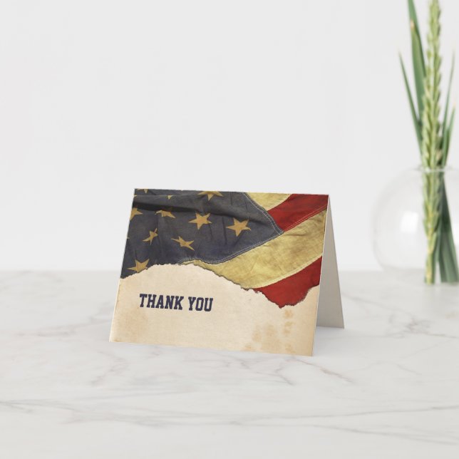 Tarjeta De Agradecimiento Bandera de cosecha patriótica (Anverso)