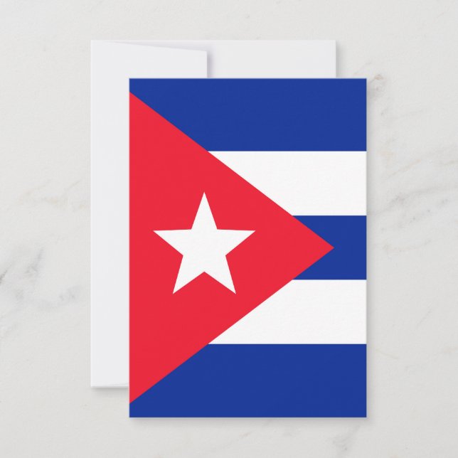 Tarjeta De Agradecimiento Bandera de Cuba (Anverso)