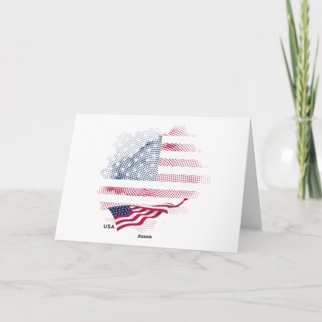Tarjeta De Agradecimiento bandera de EE. UU. (Reverso)