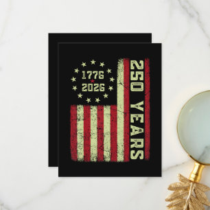 Tarjeta De Agradecimiento Bandera de EE. UU. del 250 Aniversario