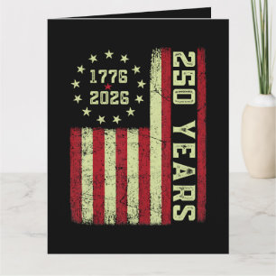 Tarjeta De Agradecimiento Bandera de EE. UU. del 250 Aniversario