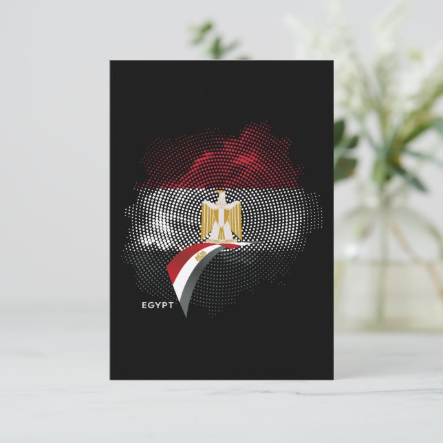Tarjeta De Agradecimiento bandera de Egipto (Anverso de pie)