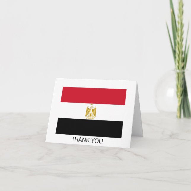 Tarjeta De Agradecimiento Bandera de Egipto (Anverso)