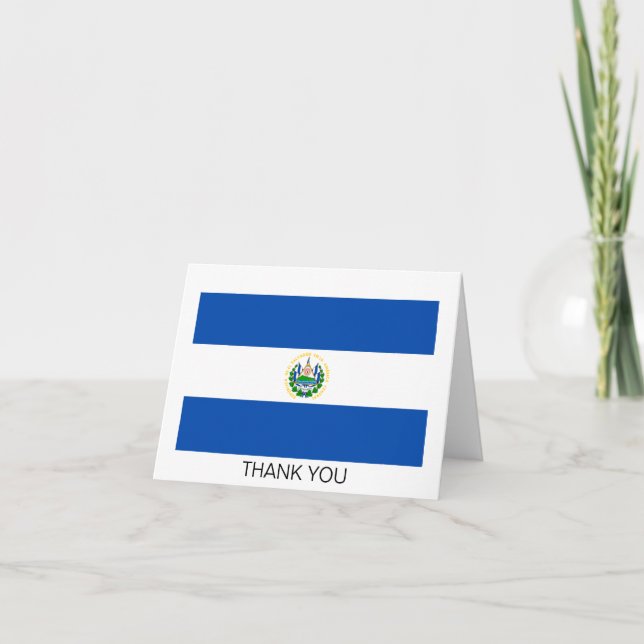 Tarjeta De Agradecimiento Bandera de El Salvador (Anverso)