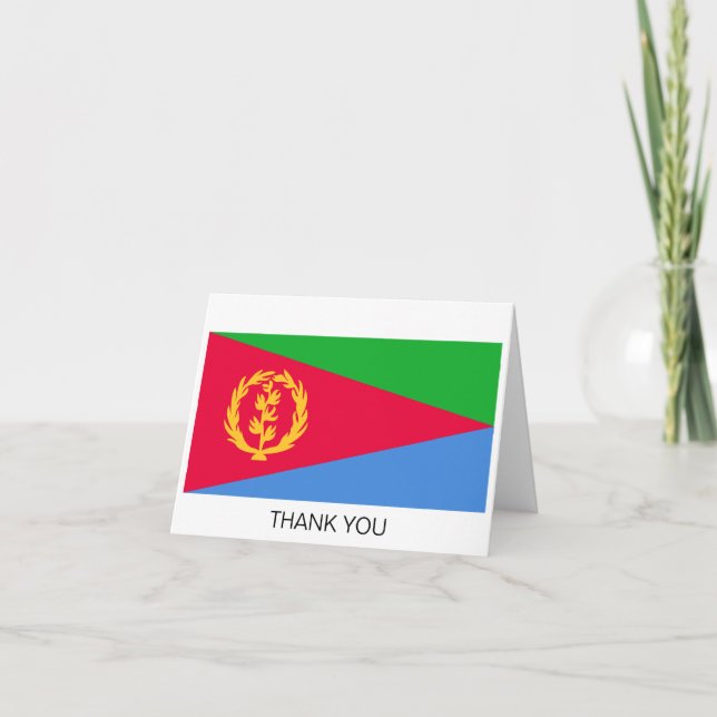 Tarjeta De Agradecimiento Bandera de Eritrea (Anverso)