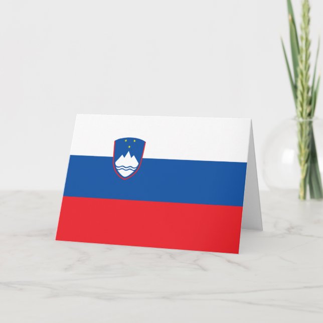 Tarjeta De Agradecimiento Bandera de Eslovenia (Anverso)