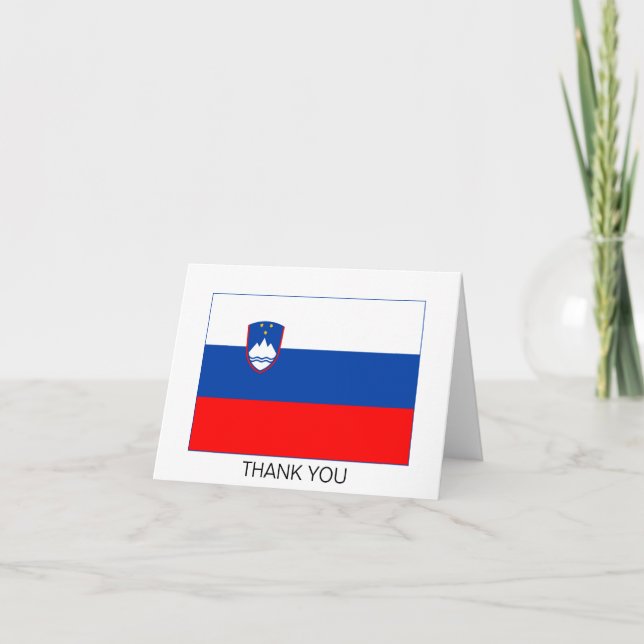 Tarjeta De Agradecimiento Bandera de Eslovenia (Anverso)