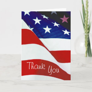 Tarjeta De Agradecimiento Bandera de Estados Unidos