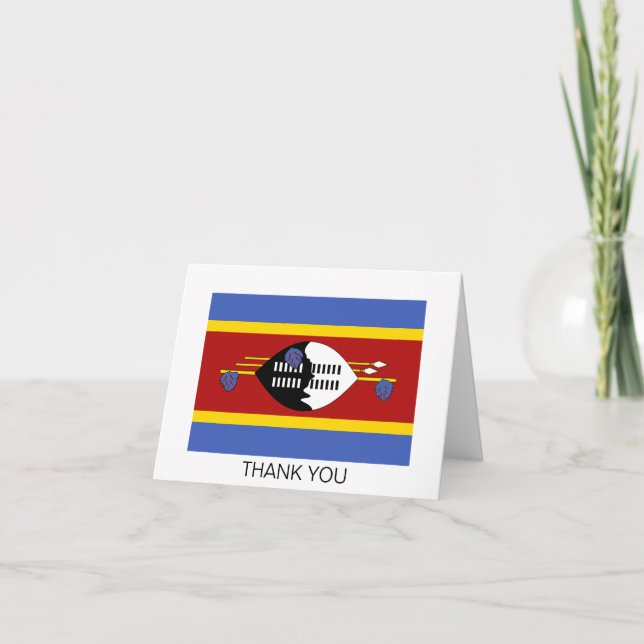 Tarjeta De Agradecimiento Bandera de Eswatini (Anverso)