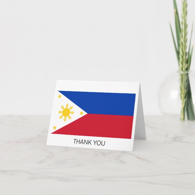 Tarjeta De Agradecimiento Bandera de Filipinas (Anverso)