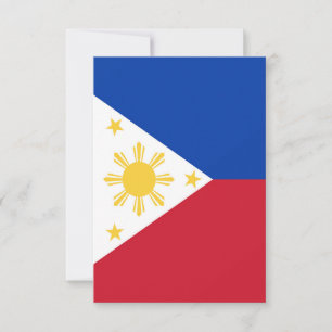 Tarjeta De Agradecimiento bandera de Filipinas