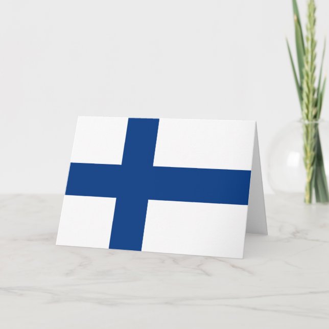 Tarjeta De Agradecimiento Bandera de Finlandia (Anverso)