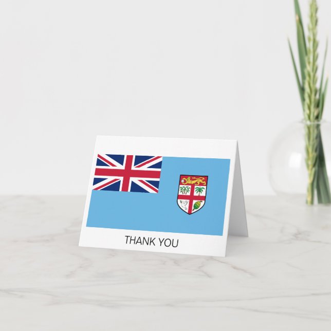 Tarjeta De Agradecimiento Bandera de Fiyi (Anverso)