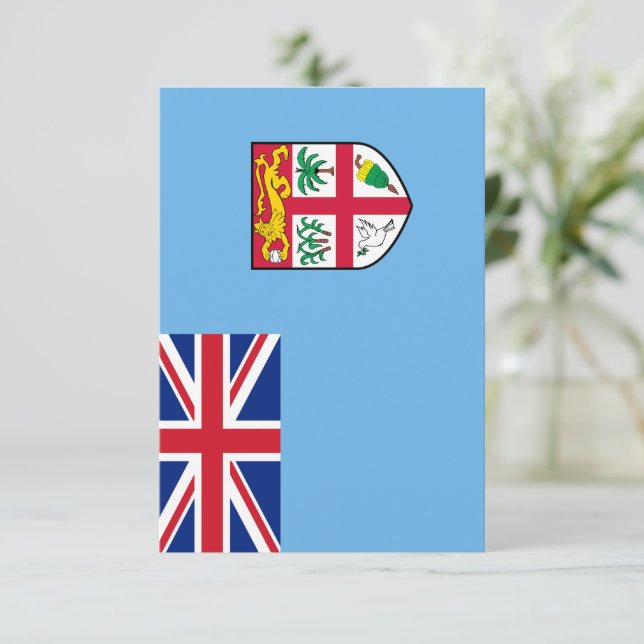 Tarjeta De Agradecimiento Bandera de Fiyi (Anverso de pie)