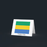 Tarjeta De Agradecimiento Bandera de Gabón<br><div class="desc">Bandera patriótica de Gabón.</div>