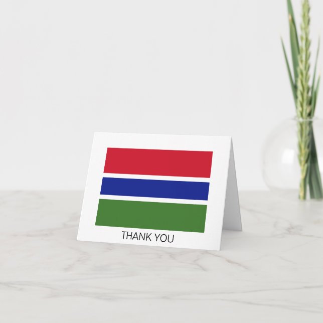 Tarjeta De Agradecimiento Bandera de Gambia (Anverso)