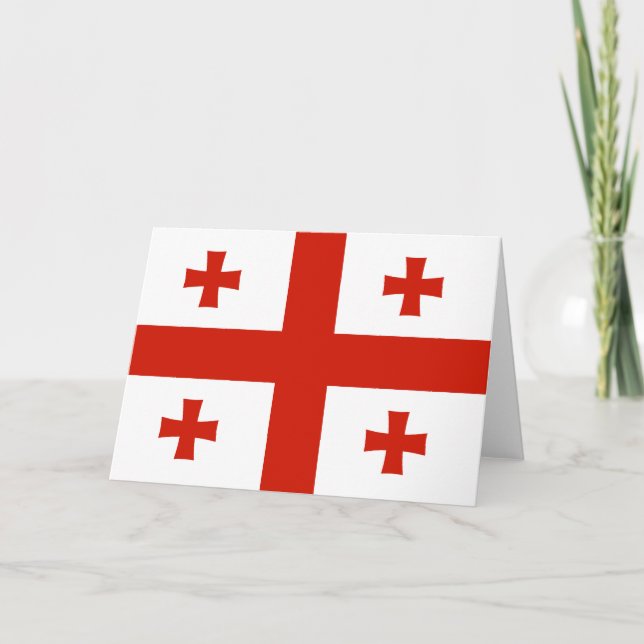 Tarjeta De Agradecimiento Bandera de Georgia (Anverso)