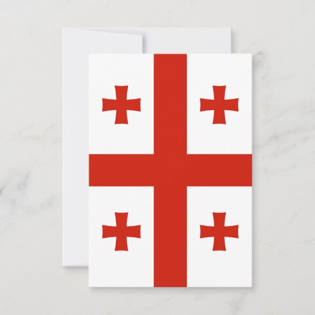 Tarjeta De Agradecimiento Bandera de Georgia (Anverso)