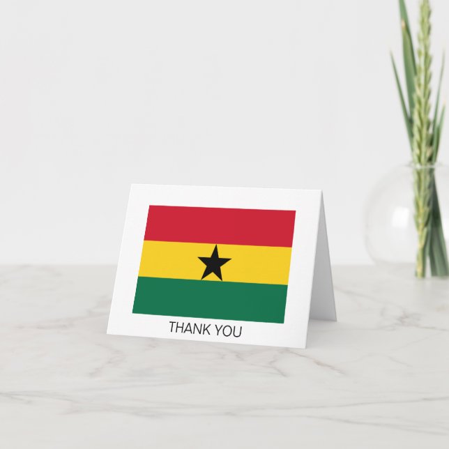 Tarjeta De Agradecimiento Bandera de Ghana (Anverso)