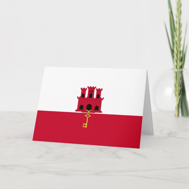 Tarjeta De Agradecimiento Bandera de Gibraltar (Anverso)