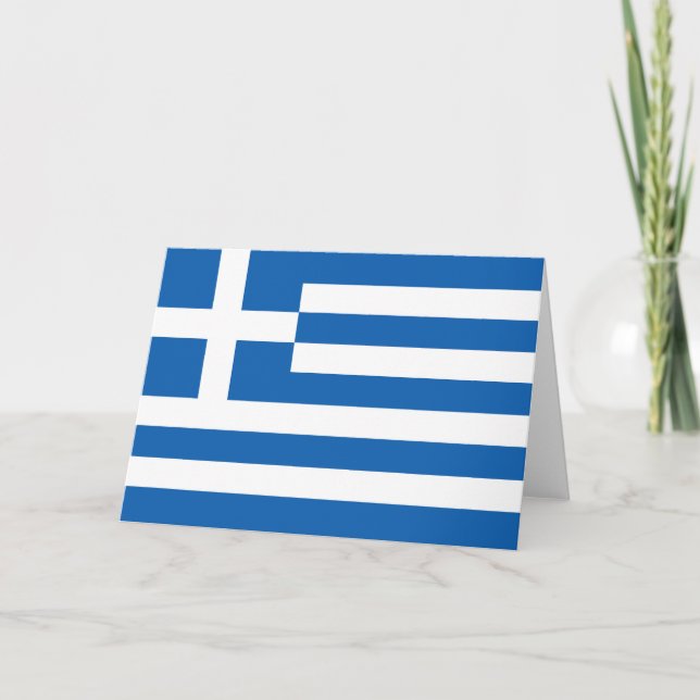 Tarjeta De Agradecimiento Bandera de Grecia (Anverso)