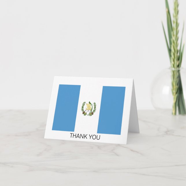 Tarjeta De Agradecimiento Bandera de Guatemala (Anverso)