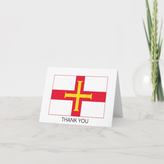 Tarjeta De Agradecimiento Bandera de Guernsey (Anverso)
