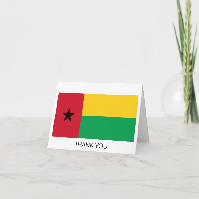 Tarjeta De Agradecimiento Bandera de Guinea Bissau (Anverso)