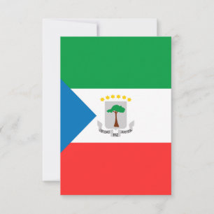 Tarjeta De Agradecimiento bandera de Guinea Ecuatorial