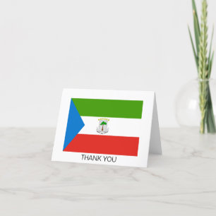 Tarjeta De Agradecimiento Bandera de Guinea Ecuatorial