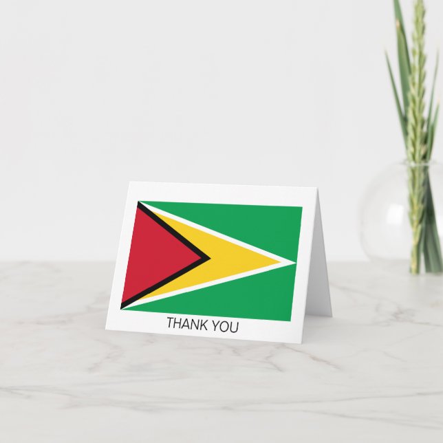 Tarjeta De Agradecimiento Bandera de Guyana (Anverso)