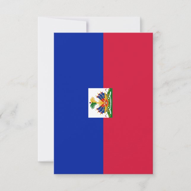 Tarjeta De Agradecimiento Bandera de Haití  (Anverso)