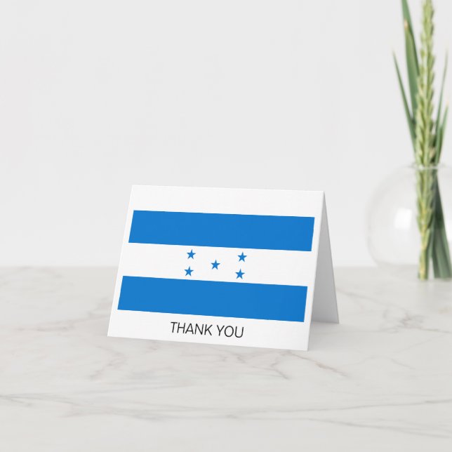 Tarjeta De Agradecimiento Bandera de Honduras (Anverso)