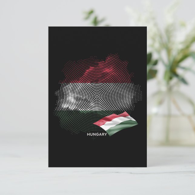 Tarjeta De Agradecimiento bandera de Hungría (Anverso de pie)