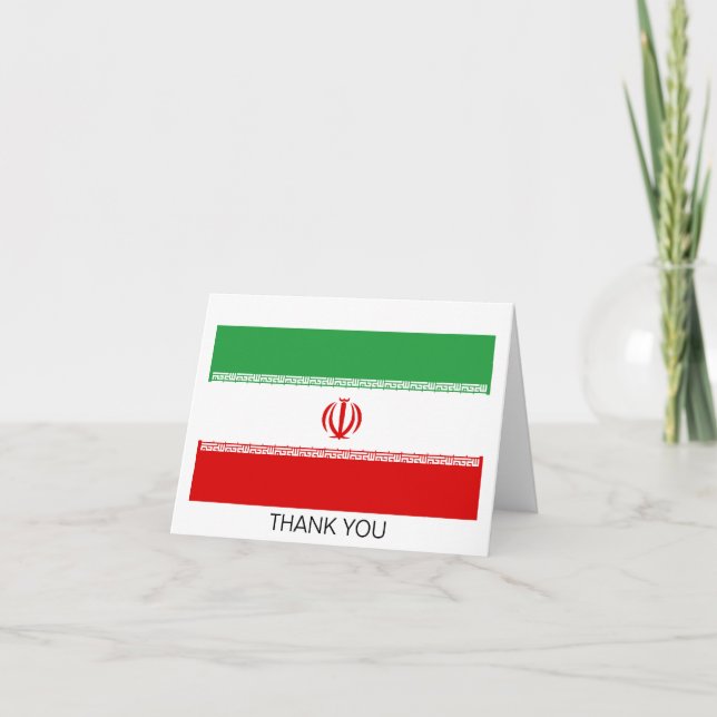 Tarjeta De Agradecimiento Bandera de Irán (Anverso)