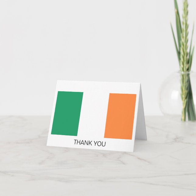 Tarjeta De Agradecimiento Bandera de Irlanda (Anverso)