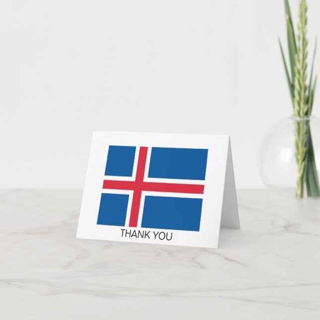 Tarjeta De Agradecimiento Bandera de Islandia (Anverso)