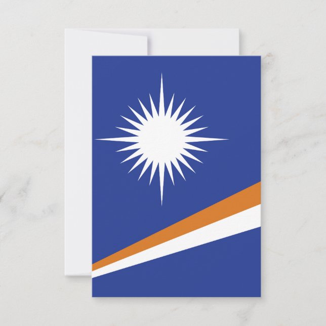 Tarjeta De Agradecimiento bandera de Islas Marshall (Anverso)