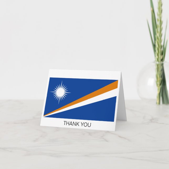 Tarjeta De Agradecimiento Bandera de Islas Marshall (Anverso)
