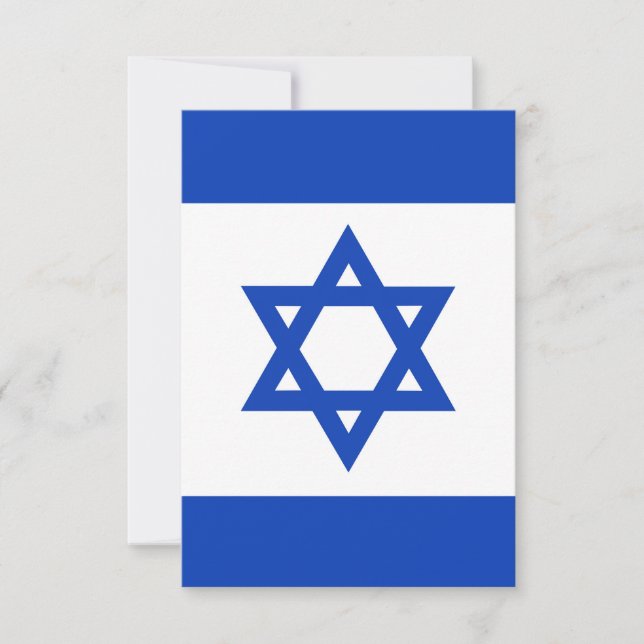 Tarjeta De Agradecimiento Bandera de Israel (Anverso)