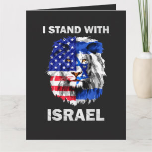 Tarjeta De Agradecimiento Bandera de Israel y Estados Unidos León _ Me mante