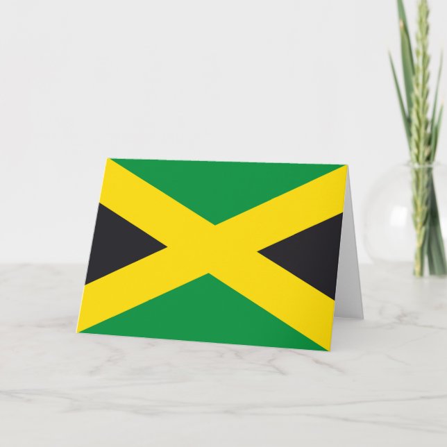 Tarjeta De Agradecimiento Bandera de Jamaica (Anverso)