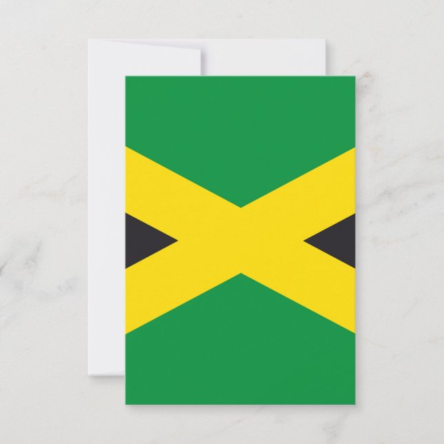 Tarjeta De Agradecimiento Bandera de Jamaica (Anverso)