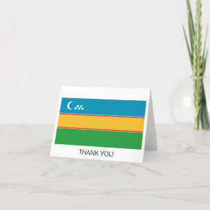 Tarjeta De Agradecimiento Bandera de Karakalpakistán