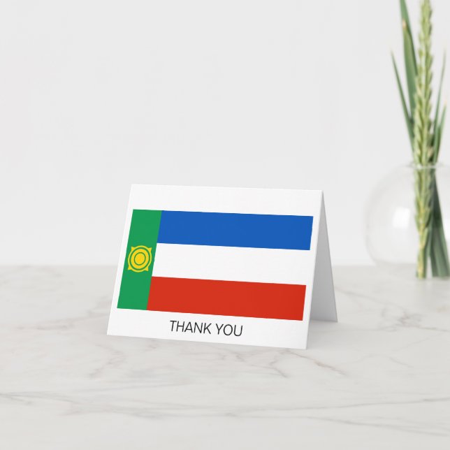 Tarjeta De Agradecimiento Bandera de Khakassia (Anverso)