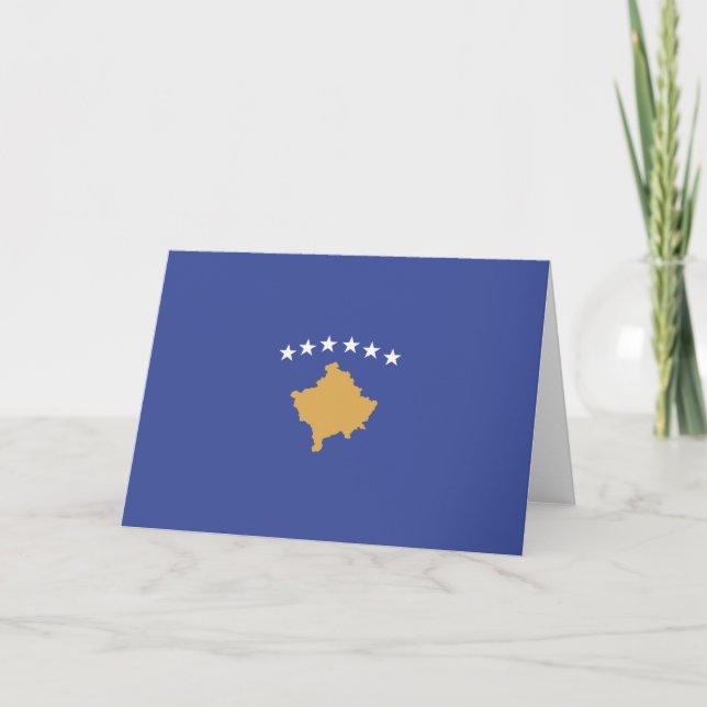 Tarjeta De Agradecimiento Bandera de Kosovo (Anverso)
